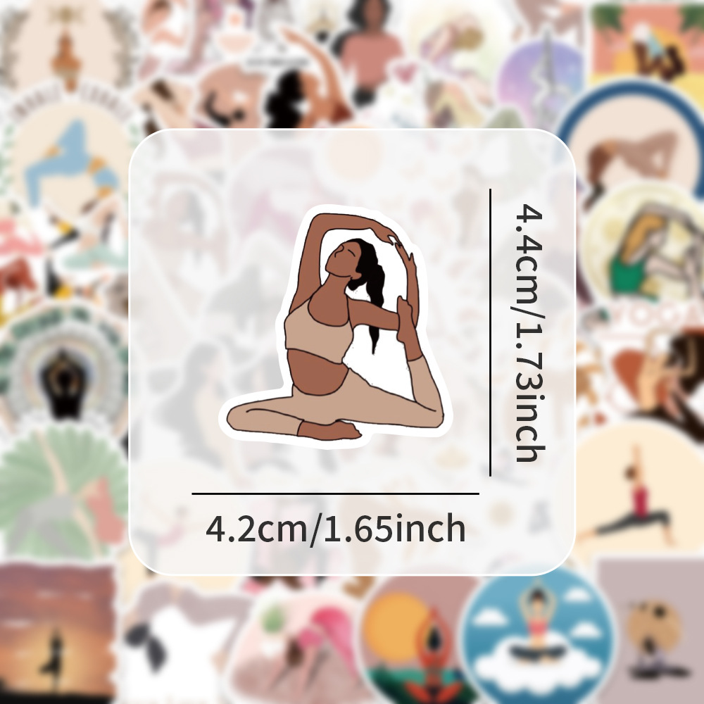 60PCS Aesthetic Yoga Stickers  - Kids Yoga Toys review and price