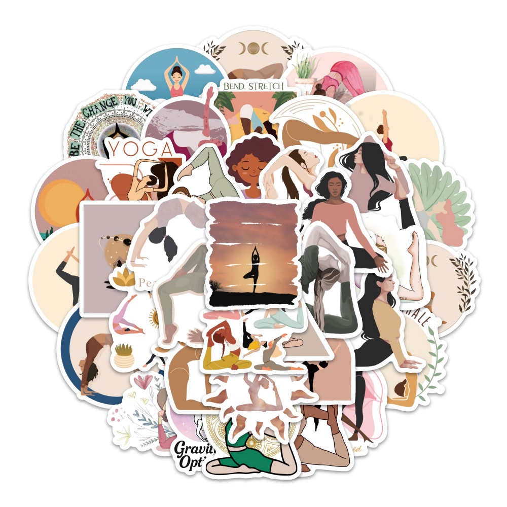 60PCS Aesthetic Yoga Stickers  - Kids Yoga Toys review and price